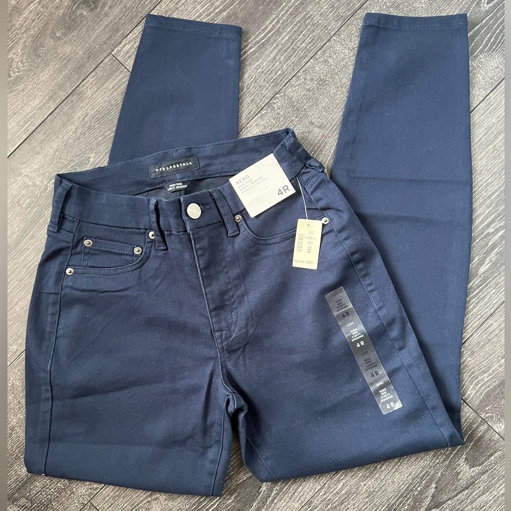 Aero high rise curvy jegging in navy